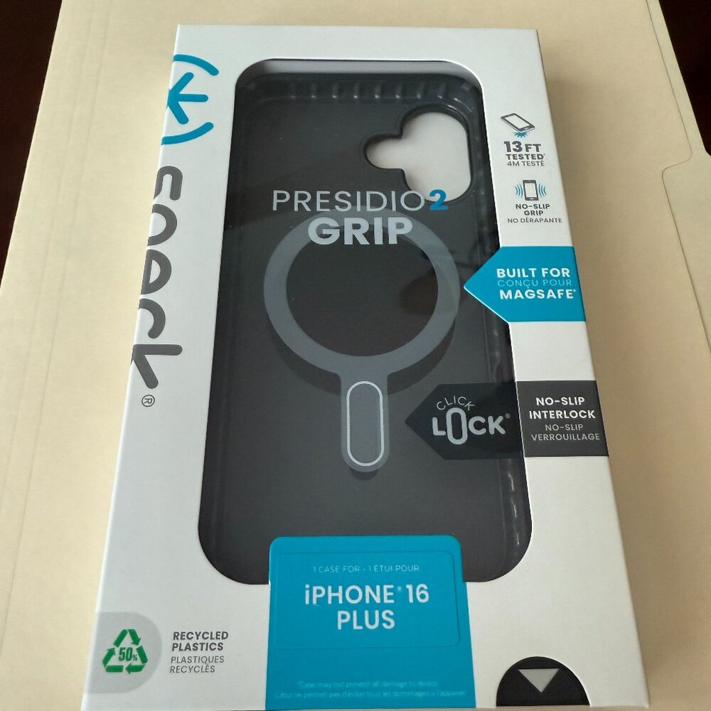 Speck Presidio 2 Grip Series Case for Apple iPhone 16 Pro Black Eco Friendly